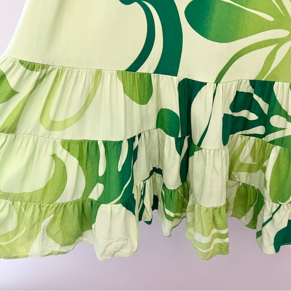 Hawaiian Print Green Floral Print Coverup - Picture 9 of 11